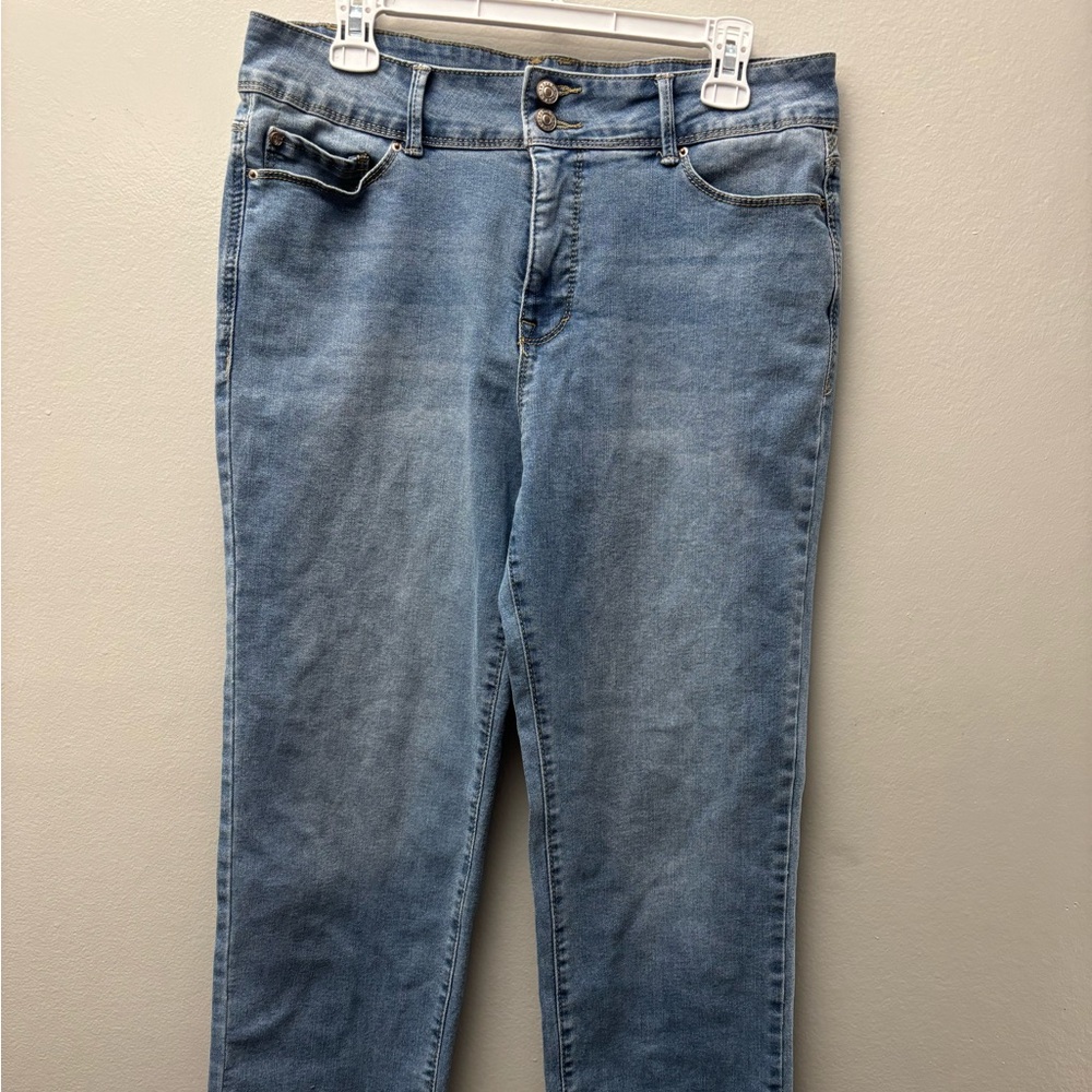 Curve Appeal High-Rise Straight Ankle Women's Blue Jeans 10/30